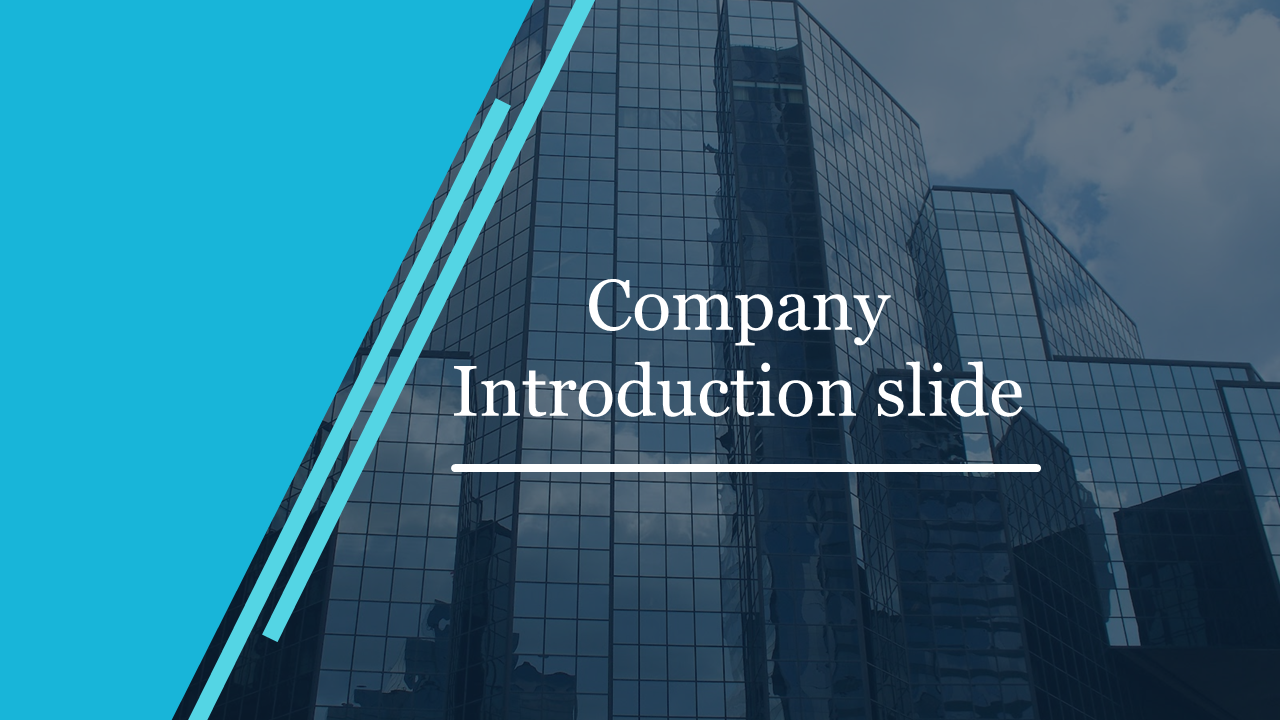 A One Noded Company Introduction Slide Presentation